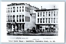Leadville Colorado CO Postcard Tabor Opera House Clarendon Hotel c1910 Vintage picture