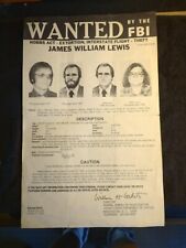 James William Lewis FBI WANTED POSTER tylenol murders chicago picture