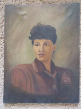 Original Oil Painting Of A Black Woman 1945 signed K Schneider 15