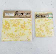SHERIDAN Vintage Single Bed Set One 180x254cm Sheet + One pair Pillowcases NEW picture
