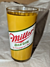 RARE VINTAGE ANTIQUE 1980S MILLER HIGH LIFE BEER DRINKING PEDESTAL GLASS CUP picture