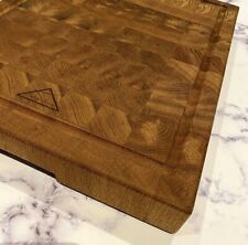 White Oak End Grain Natural Wooden Luxury Thick Chopping Board Kitchenware UK picture