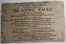 [1800] UK Theatre playbill - The Lying Valet, by David Garrick. picture