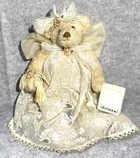 The Hen in the Holly Collectible Bear “Gabriella”  16” Tall Lace bows NWT picture