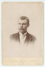 Antique c1880s Ivoryette Cabinet Card Handsome Dashing Man Mustache Fargo, ND picture