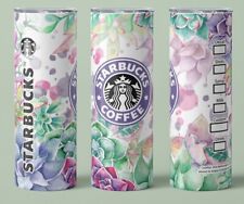 1pc New Stainless Steel 20oz Watercolor Succulents Tumbler Skinny Cup picture