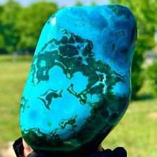 350G Natural Chrysocolla/Malachite transparent cluster rough mineral sample picture