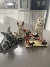 Vintage scottie dog figurines lot of 4 Japan Nice Different Collection picture