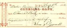 Chemical Bank Check Signed by James J. Roosevelt - Grandfather of Theodore Roose picture