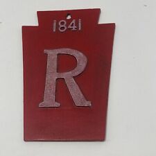 VTG 1841 Red R Fire Dept Insurance Wall Plaque Marker Sign Cast Iron Historic picture