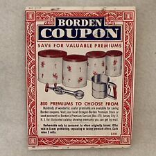 Antique 1930s Borden Coupon Save For Valuable Premiums OHI Canisters Red Boarder picture