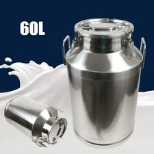 60L Stainless Steel Milk Can Barrel Drum Wine Beer Whiskey Storage Oil Rice Tank picture