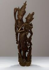 Beautiful Hand Carved Rama Sita 55” Authentic Balinese Wooden Statue picture