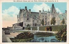 Biltmore House and Lily Pond, Near Asheville, North Carolina, Early Postcard picture