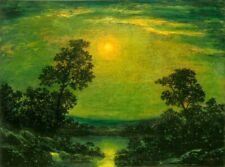 Art Oil painting Moonlight-early-20th-century-Imitator-of-Ralph-Albert-Bla picture