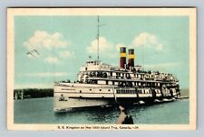 Steamship Kingston, 1000 Island Trip, Canada Vintage Postcard picture