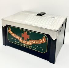 Vtg Nu-Vita Products Protective Sanitary Service Barber Shop Sanitizer Caddy picture