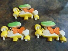 Vintage 70s Mushroom Butterfly MCM Wall Plaque Plastic Decor Dart Set of 3 1976 picture