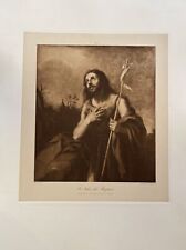 Large Antique Religious Art Print Ludwig Mond Collection St John the Baptist picture