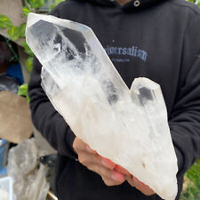 4.8lb Large Natural Clear White Quartz Crystal Cluster Rough Healing Specimen picture