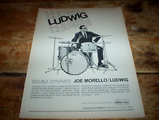 JOE MORELLO ( LUDWIG DRUMS ) 1967 U.S. PROMO magazine Ad NM- picture