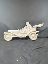 ANTIQUE DRIVER IN Touring CAR Solid Metal WEATHERVANE FIGURE Decor 14.75
