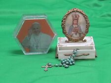 Set Of  (2) Rosaries  - 1 Plastic Case From Italy And  Vatican Souvenir Rosary picture