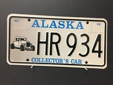 Alaska license plate Expired 2019 HR 934 with 1928 Model A Roadster picture