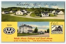 c1940 White House Cottages And Guest House Roadside Verona Virginia VA Postcard picture