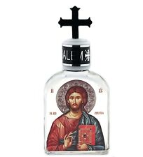 Glass Holy Water Bottle Icon Of Christ The Teacher 5 Inch picture