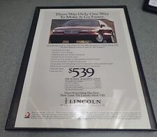 Lincoln Mark VIII 1993 Print Ad Framed 8.5x11  Wall Art Decor  picture