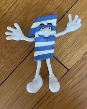 Vintage Bank One Mascot Digit Rubber Bendable Toy 4” HTF Collectible picture