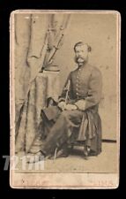SIGNED CDV Photo of Civil War USN NAVY Officer in Peru 1865 ID'd 1860s picture