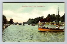 Chicago, IL-Illinois, Lagoon Lincoln Park Antique, Vintage Souvenir Postcard picture