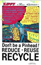 Vintage Zippy The Pinhead Screen-printed Recycle Poster RARE 11
