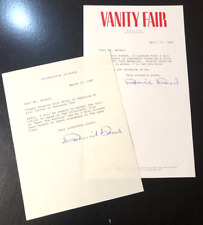 Two Dominick John Dunne Signed Letters 