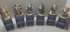 Santa Through The Years Figurines Complete Set of 6 in Original Boxes picture