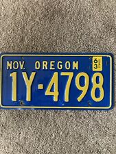 1963 Oregon License Plate - 1Y 4798 - Very Nice picture
