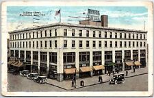 VINTAGE POSTCARD THE INDIANA HOTEL & STREET SCENE AT HAMMOND INDIANA 1927 picture