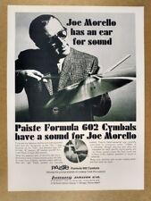 1969 Paiste Formula 602 Cymbals Joe Morello photo vintage print Ad picture