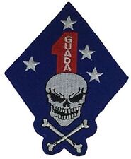 USMC 1ST FIRST MARINE DIVISION MARDIV WITH SKULL CROSSBONES PATCH GUADALCANAL picture