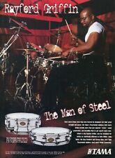 1997 Print Ad of Tama Powermetal Steel Snare Drums w Rayford Griffin picture
