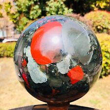 6.24LB Natural African blood stone quartz sphere crystal ball reiki healing 880 picture
