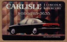 15m Comp. Carlisle Lincoln Mercury: 1995 Lincoln Continental 'TEST' Phone Card picture