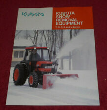 1996 Kubota Snow Removal Equipment T G F B & L-Series Advertising Brochure picture