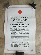 Excellent WWI PATRIOTIC RED CROSS TRAINING POSTER, Medical, Medicine, GIFT picture