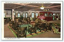 c1920s Gilman's Relief Hot Springs Spacious Lobby Jacinto California CA Postcard picture