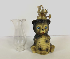 VTG 1950s BEAR HOLDING BEEHIVE Oil Lamp Light Made In Japan Very Cute & Clean picture