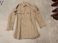 ORIGINAL WWII US ARMY M1937 M37 9TH AIR FORCE WOOL COMBAT FIELD SHIRT-SMALL 38R picture