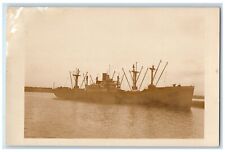 c1940's Yugoslavia Victory Steamer Victory Port Ship Vintage RPPC Photo Postcard picture